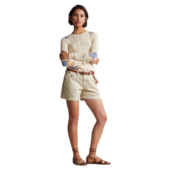 NWT Polo Ralph Lauren Patchwork Cable Knit Pima Cotton Sweater. - Picture 4 of 12